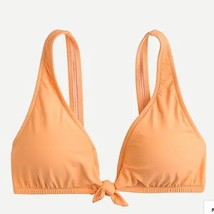 J Crew tie front bikini top clementine small